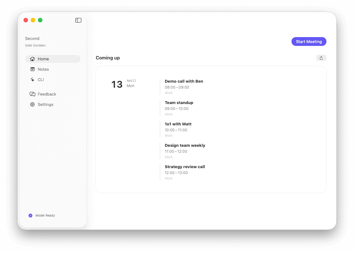 Google Calendar context screenshot
